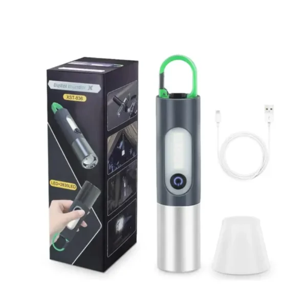 Mini Portable Rechargeable Led Flashlight with Zoom - Image 3