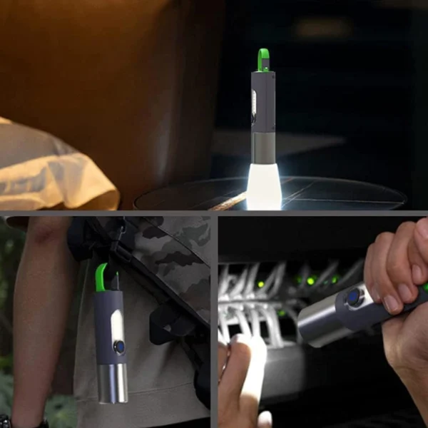 Mini Portable Rechargeable Led Flashlight with Zoom - Image 2